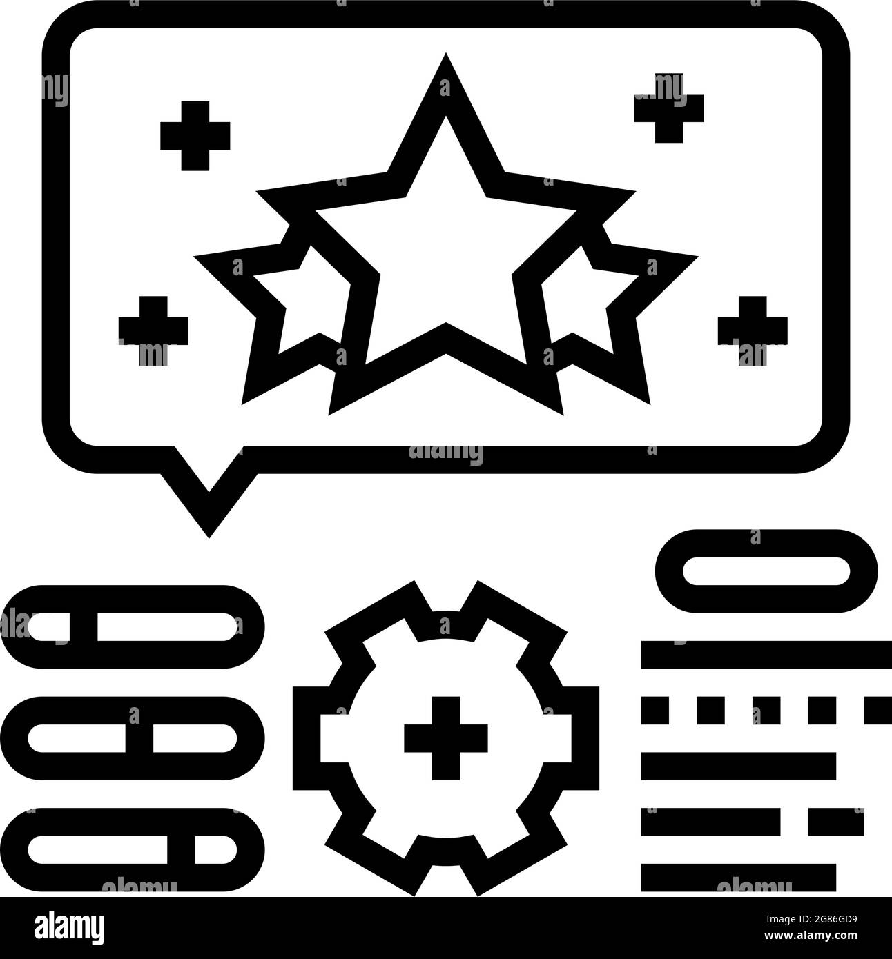 reputation management line icon vector illustration Stock Vector Image ...