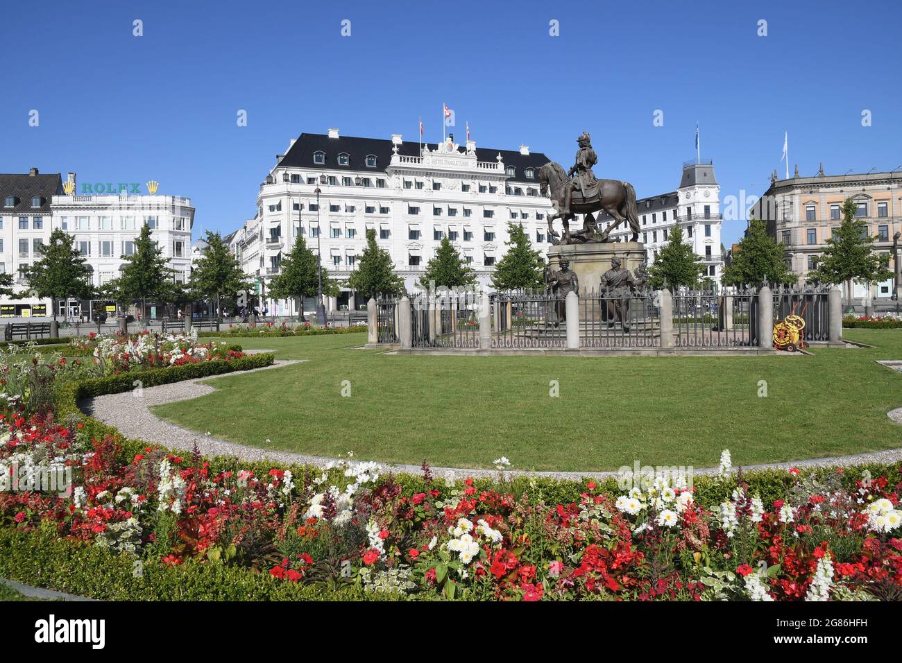 Copenhagen, Denmark.17 July 2021, Hotel D'Angleterre builing location on Kogens nytorv in danish capital . (Photo..Francis Joseph Dean/Dean Picture Stock Photo