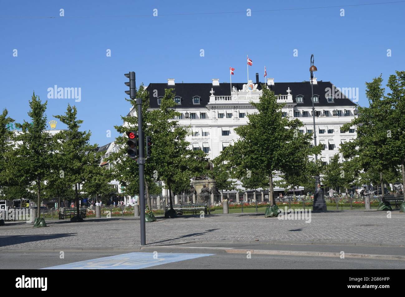 Copenhagen, Denmark.17 July 2021, Hotel D'Angleterre builing location on Kogens nytorv in danish capital .    (Photo..Francis Joseph Dean/Dean Picture Stock Photo