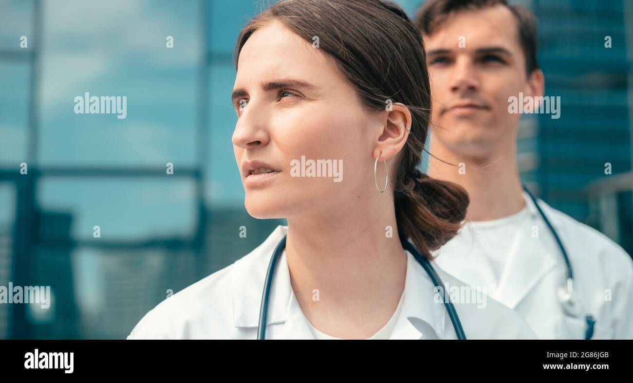 Confident young female physician hi-res stock photography and images ...
