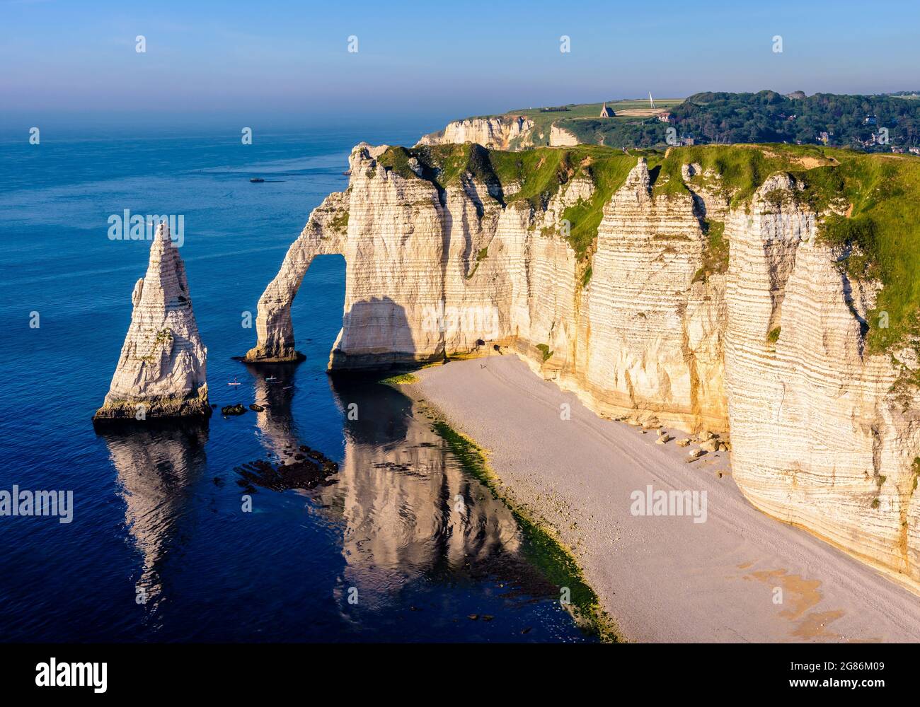 The Needle, the arch of the Aval cliff and the Jambourg beach in ...