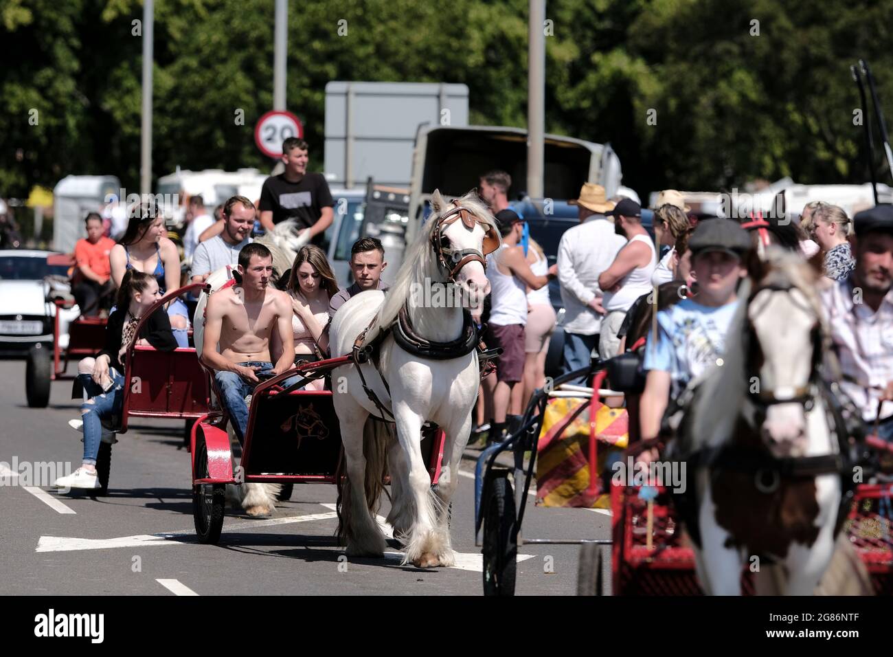St Boswells, UK. 17th July 2021. Travellers and Romany Gypsies Annual