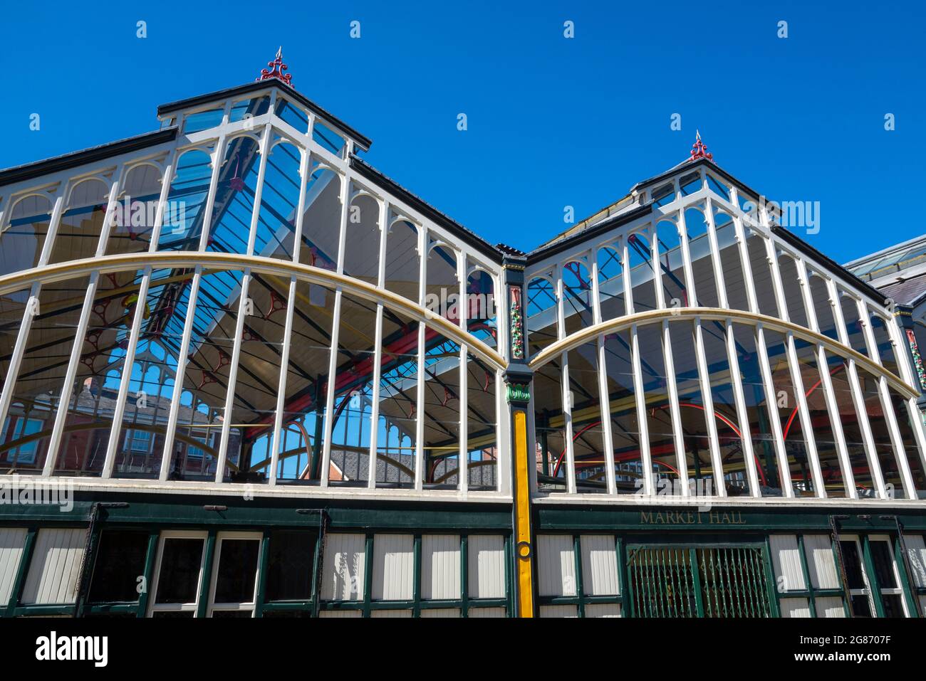 Old Victorian market hall in Stockport, Greater Manchester, England. Stock Photo
