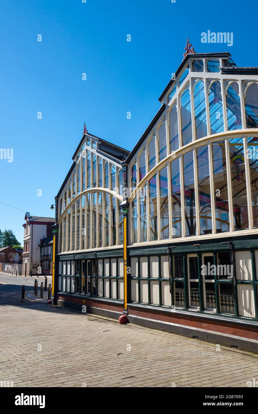 Old Victorian market hall in Stockport, Greater Manchester, England. Stock Photo