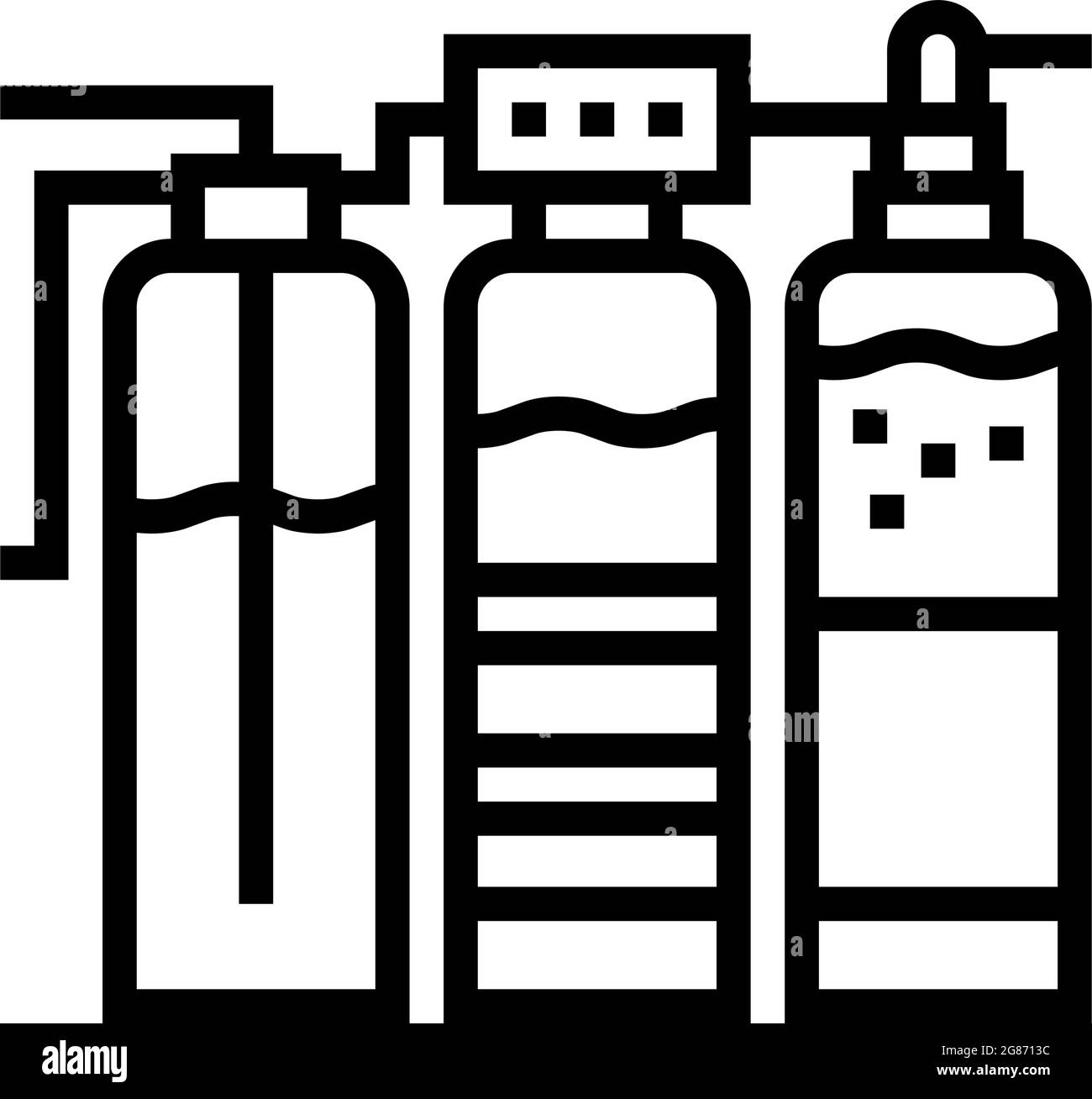water different filtration filter line icon vector illustration Stock ...