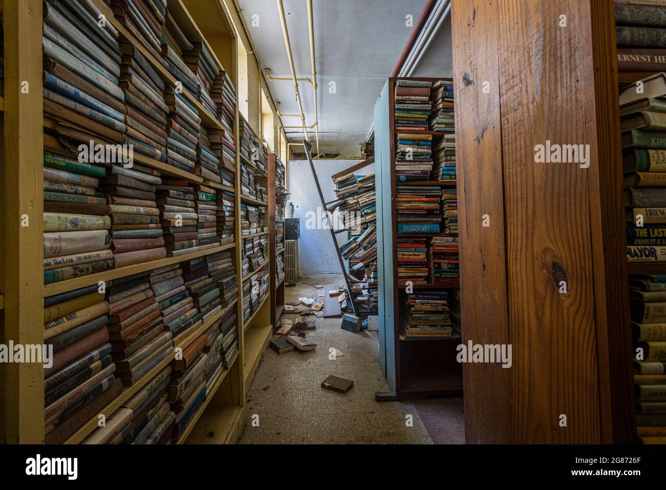 Scene from an abandoned school. Stock Photo
