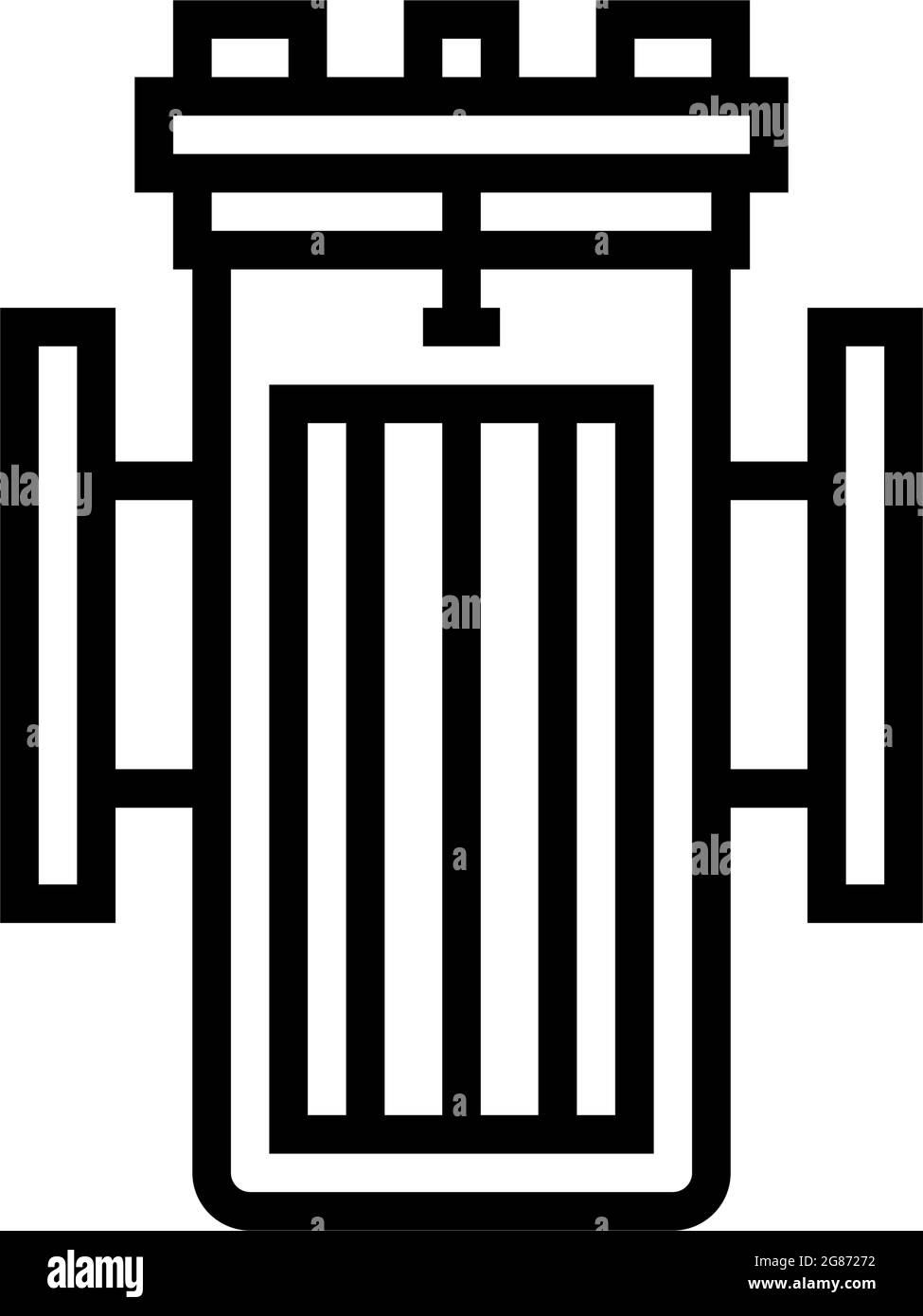 water filter equipment line icon vector illustration Stock Vector Image ...
