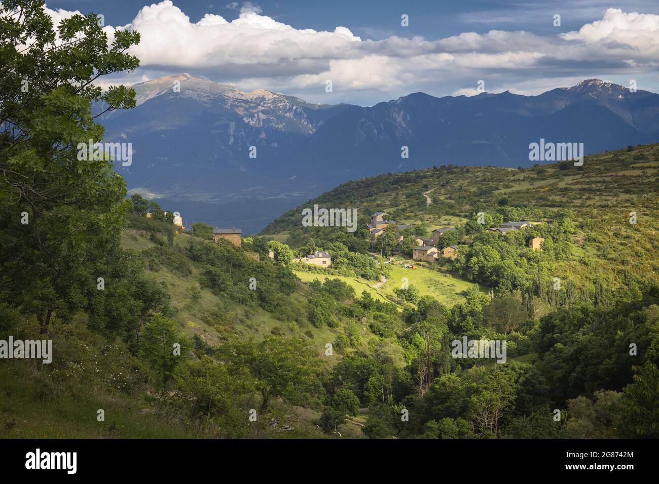 The Village of Orden in The Catalan Pyrenees Stock Photo