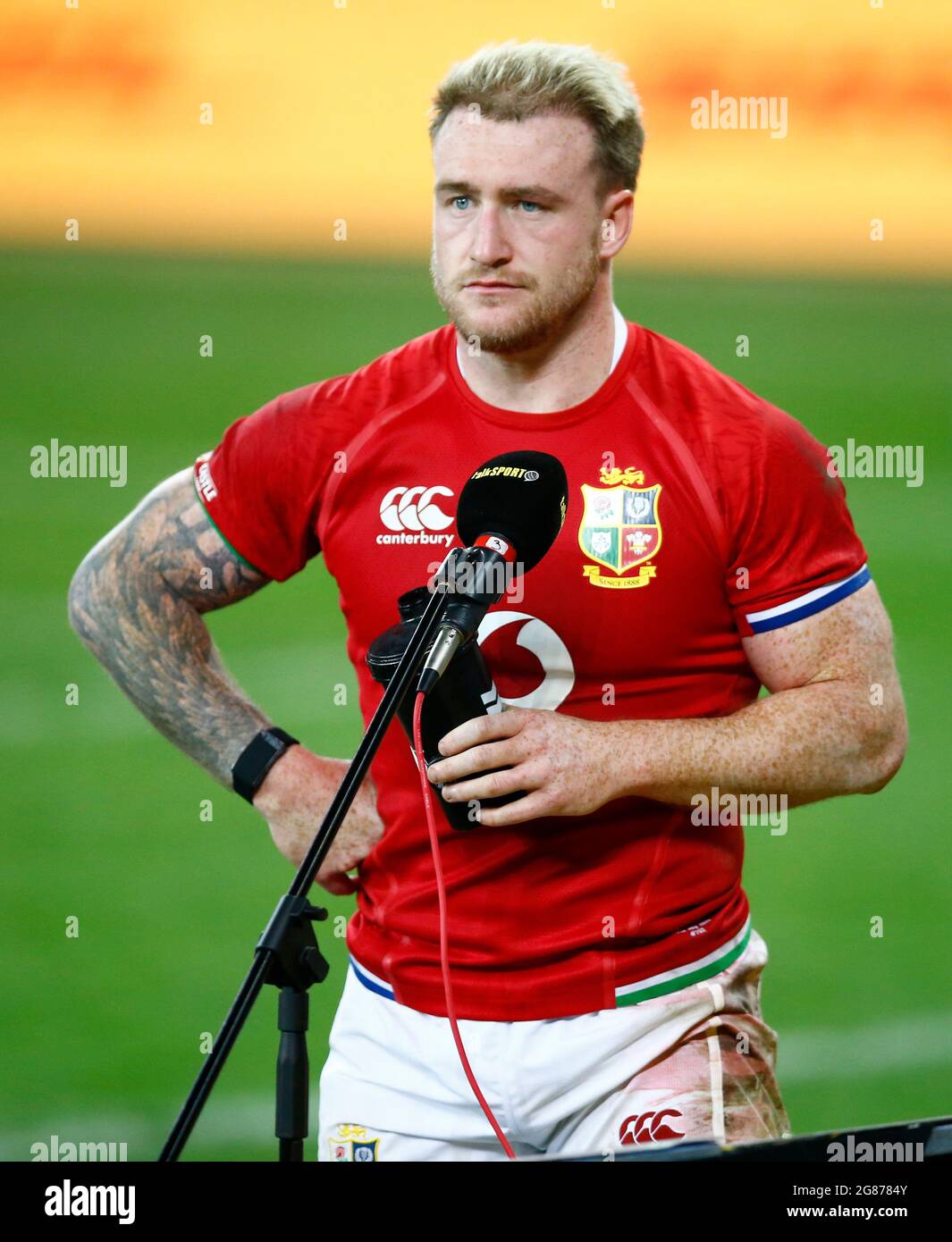 British & Irish Lions' Stuart Hogg after the final whistle the Castle ...
