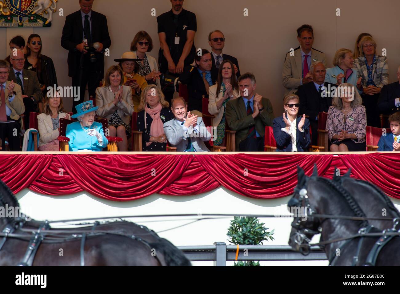 Windsor, Berkshire, UK. 4th July, 2021. Queen Elizabeth II was joined