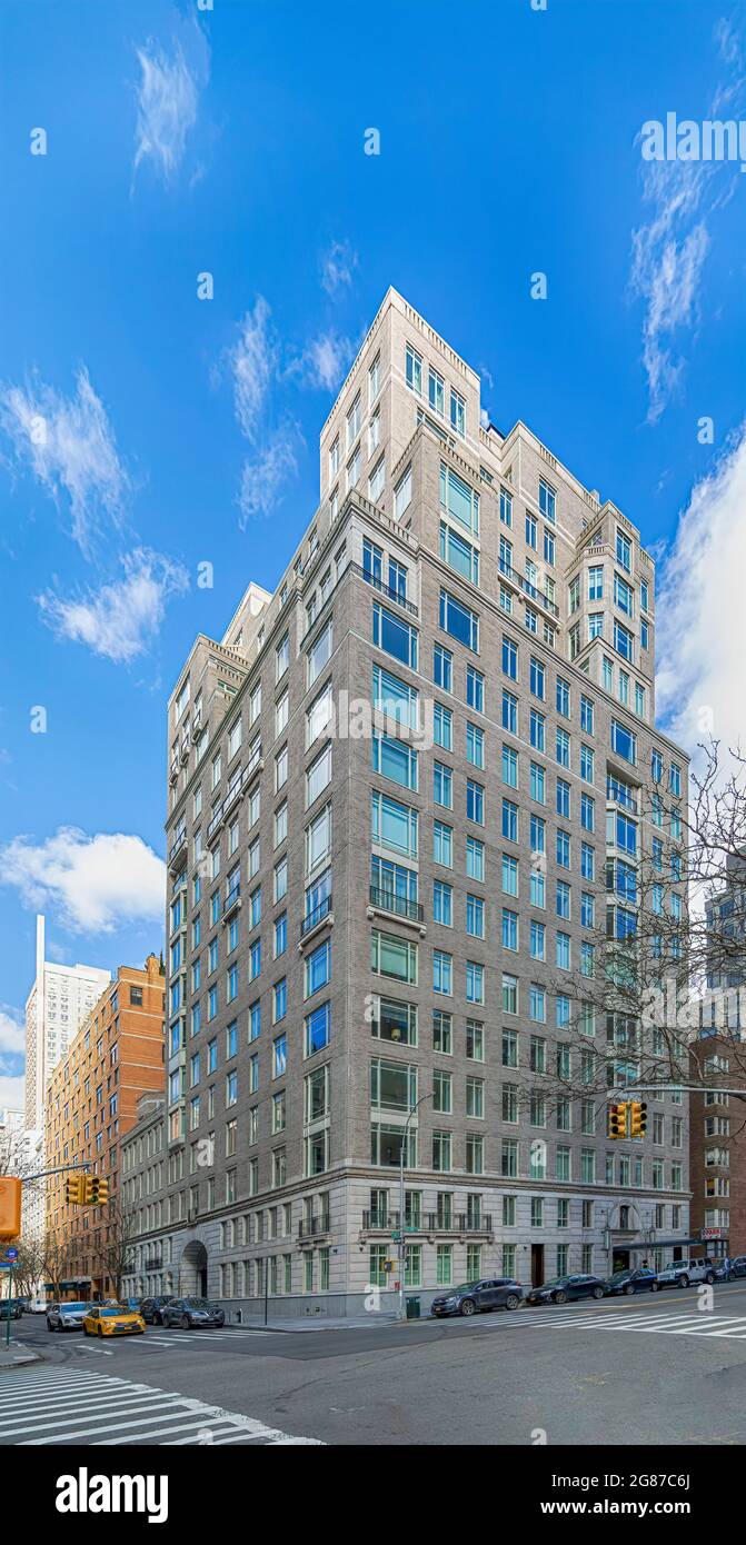 20 East End Avenue is a luxury condominium building designed by Robert A.M. Stern in the New Classical style. Stock Photo