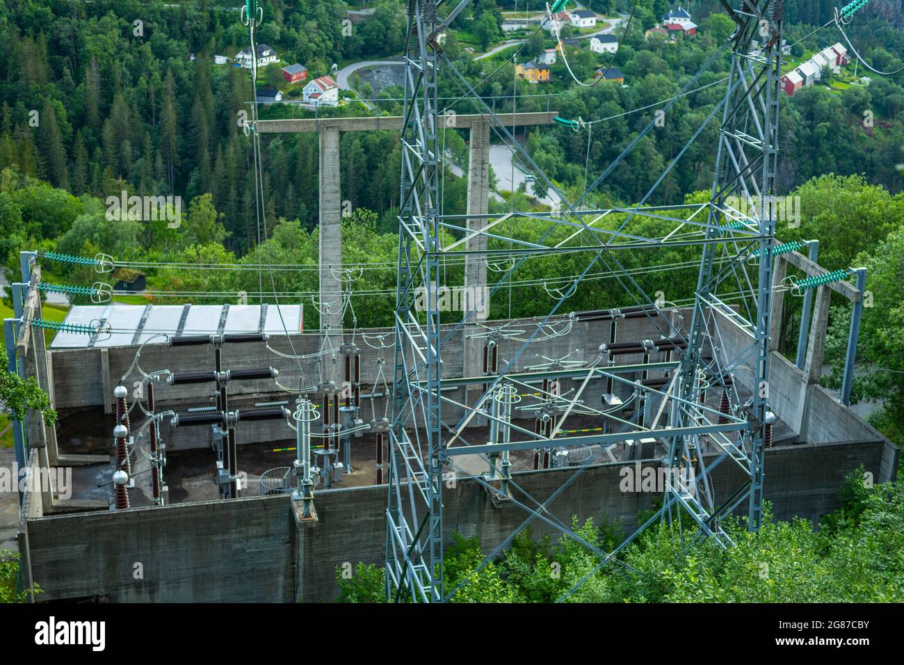 on the  trail of the past at the Vemork power plant in norway Stock Photo