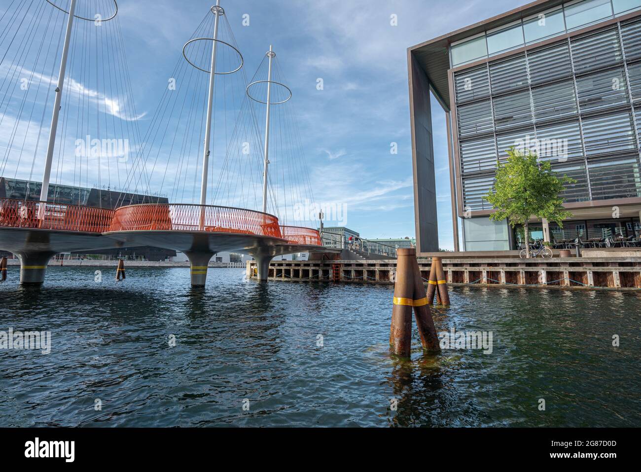 Circle Bridge - pedestrian bridge in Christianshavn designed by Olafur Eliasson, 2015 - Copenhagen, Denmark Stock Photo