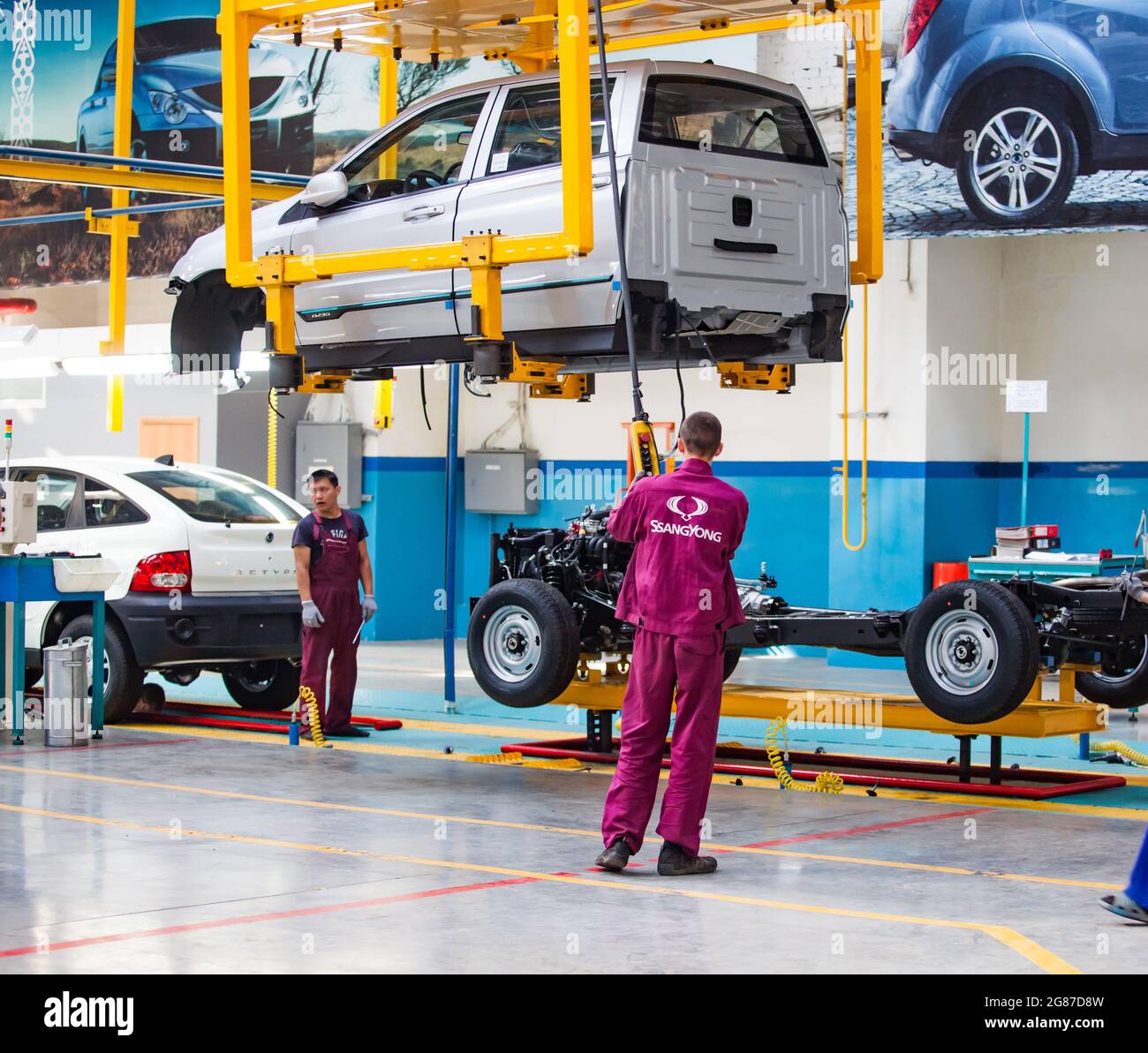 Kostanay,Kazakhstan,May14,2012Saryarkaavtoprom autobuilding plant