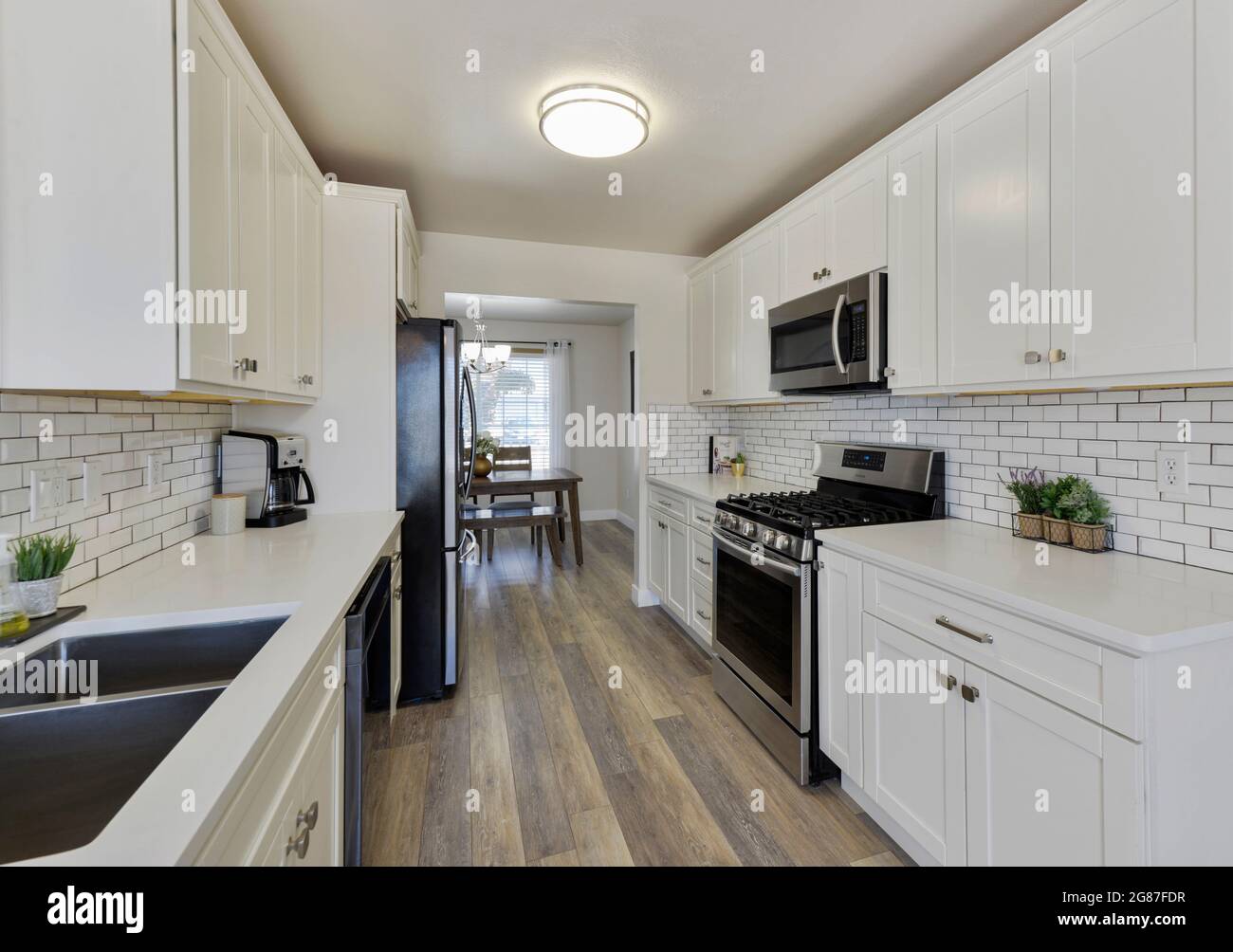 Modern residential kitchen interior Stock Photo