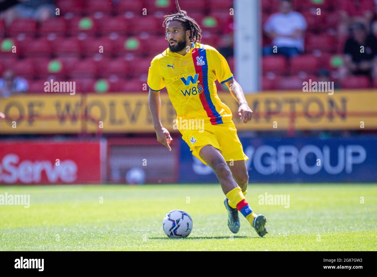 WALSALL, ENGLAND - JULY 17: Jaïro Riedewald of Crystal Palace at Banks' Stadium on July 17, 2021 in Walsall, England. (Photo by Sebastian Frej) Stock Photo