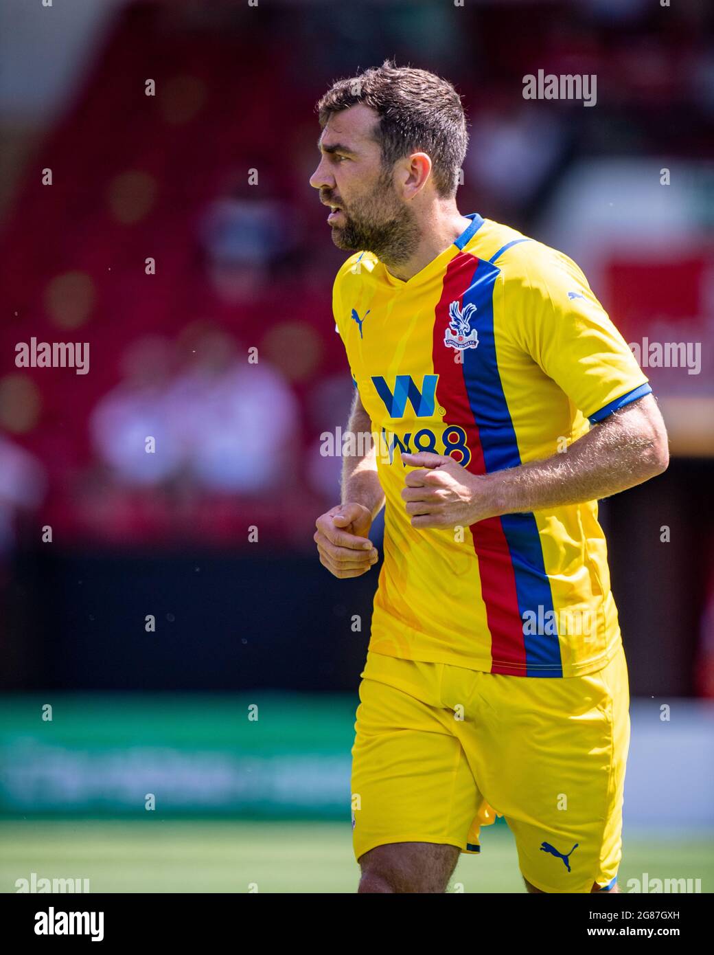 WALSALL, ENGLAND - JULY 17: James McArthur of Crystal Palace at Banks' Stadium on July 17, 2021 in Walsall, England. (Photo by Sebastian Frej) Stock Photo
