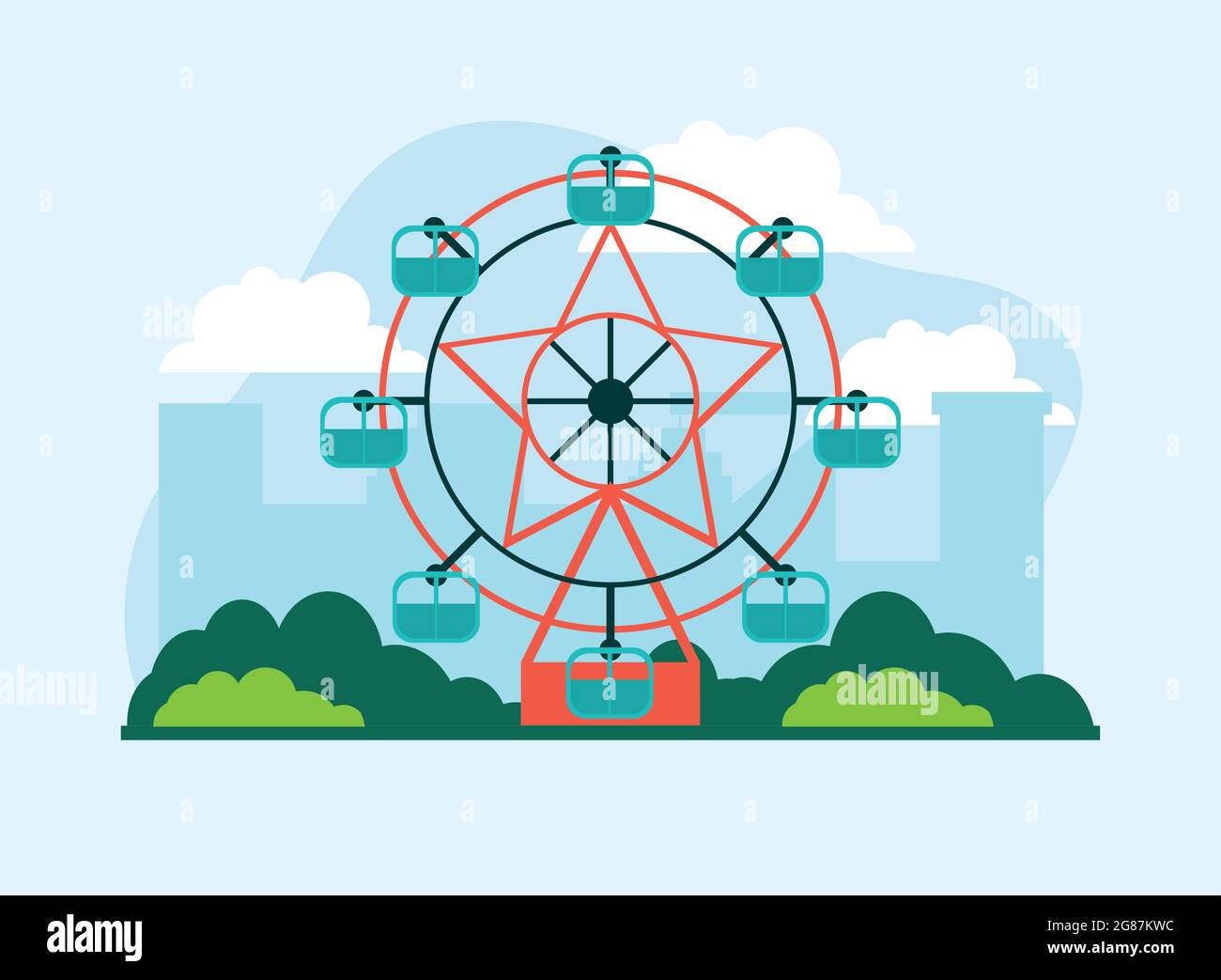 spinning ferris wheel, amusement park Stock Vector Image & Art Alamy