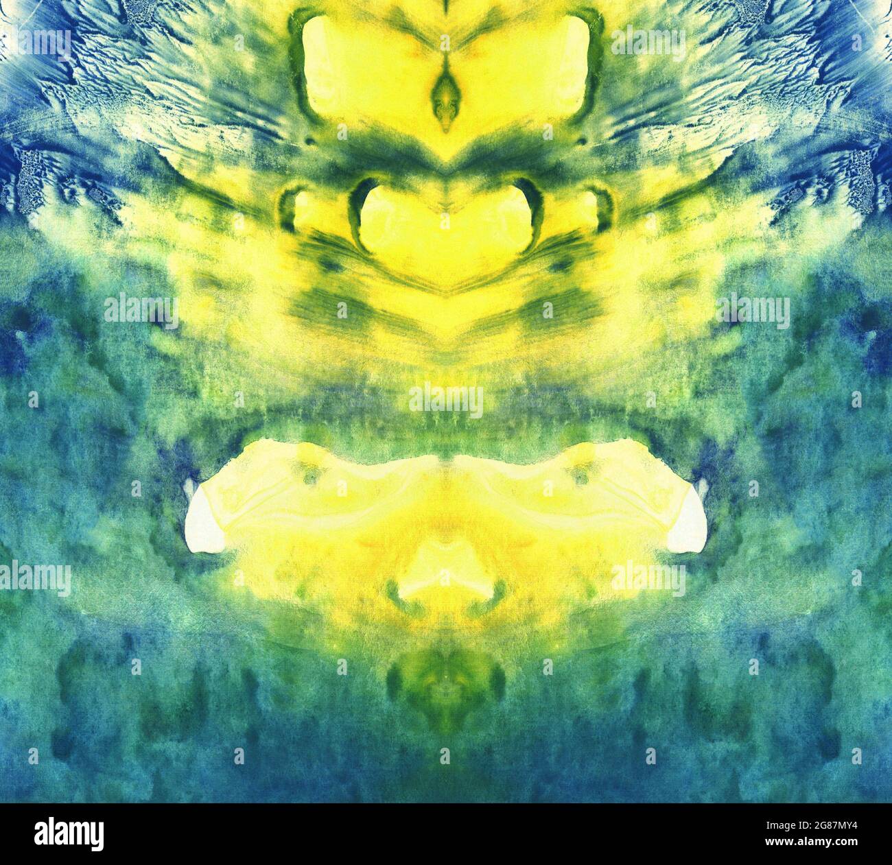 Blue yellow abstract painting hi-res stock photography and images - Alamy