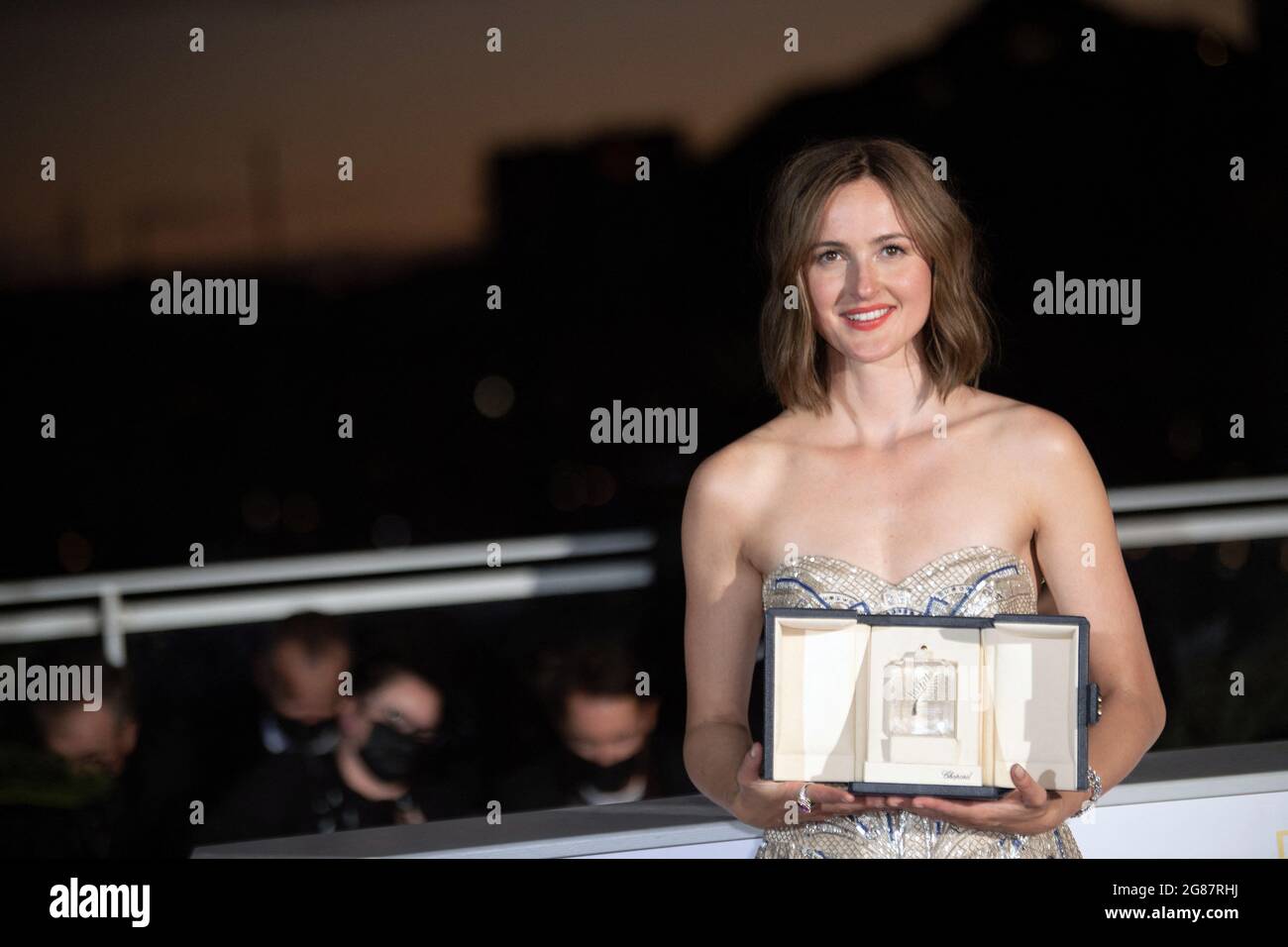Renate Reinsve poses with Best Actress Award' for The Worst Person in
