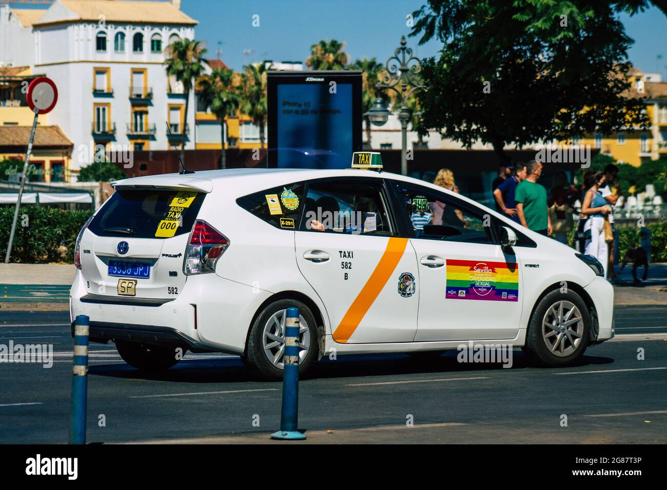 Seville taxi cab hires stock photography and images Alamy