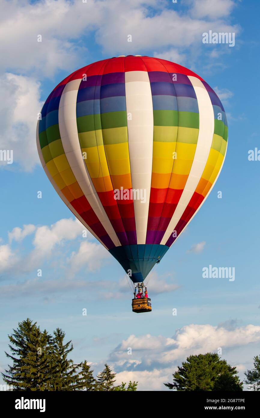 Marathon City, Wisconsin, USA, July 9, 2021, Taste N Glow Balloon Fest just  West of Wausau. Vertical Stock Photo - Alamy