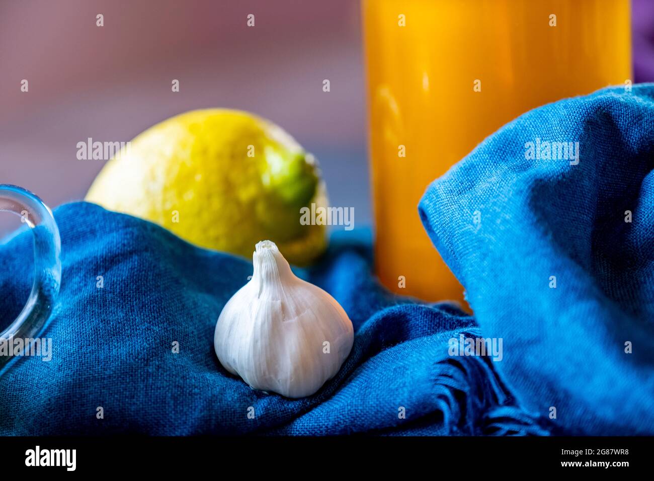 healthy honey with herbs, ginger, garlic and lemon Stock Photo Alamy