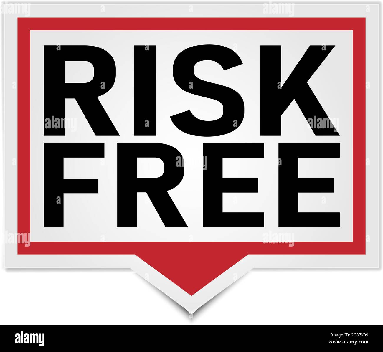 Risk free label or sticker on white background, vector illustration ...