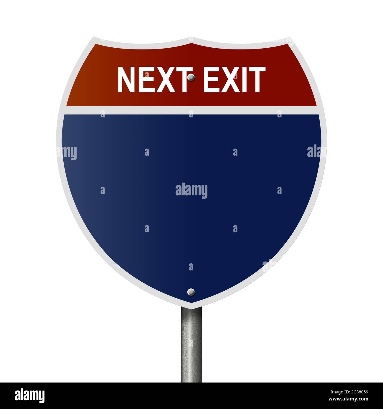 Rendering of a sign in the style of interstate freeway markers Stock ...