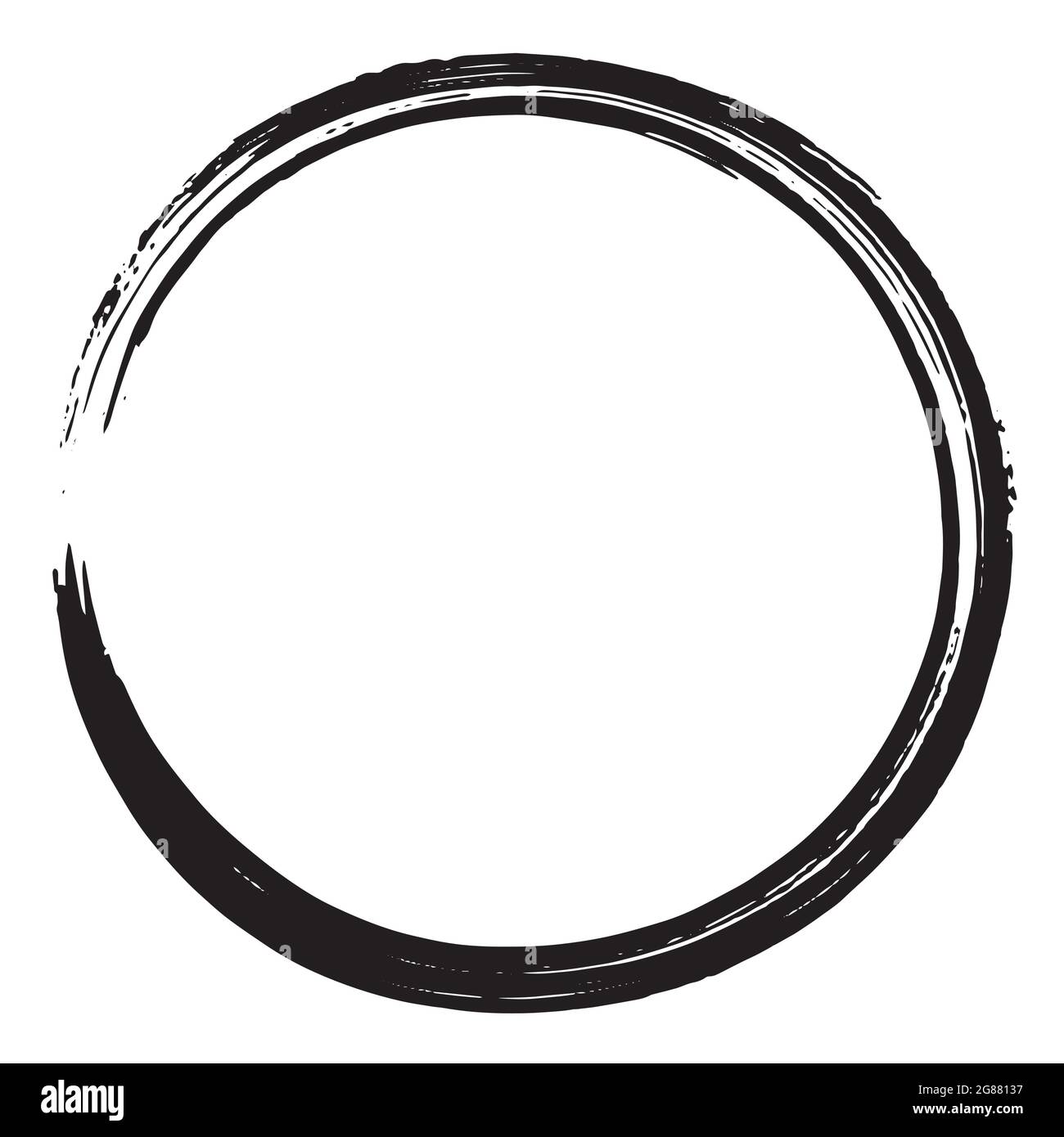 Black Enso Zen Art Sumi Ink Brush Illustration Stock Vector Image & Art