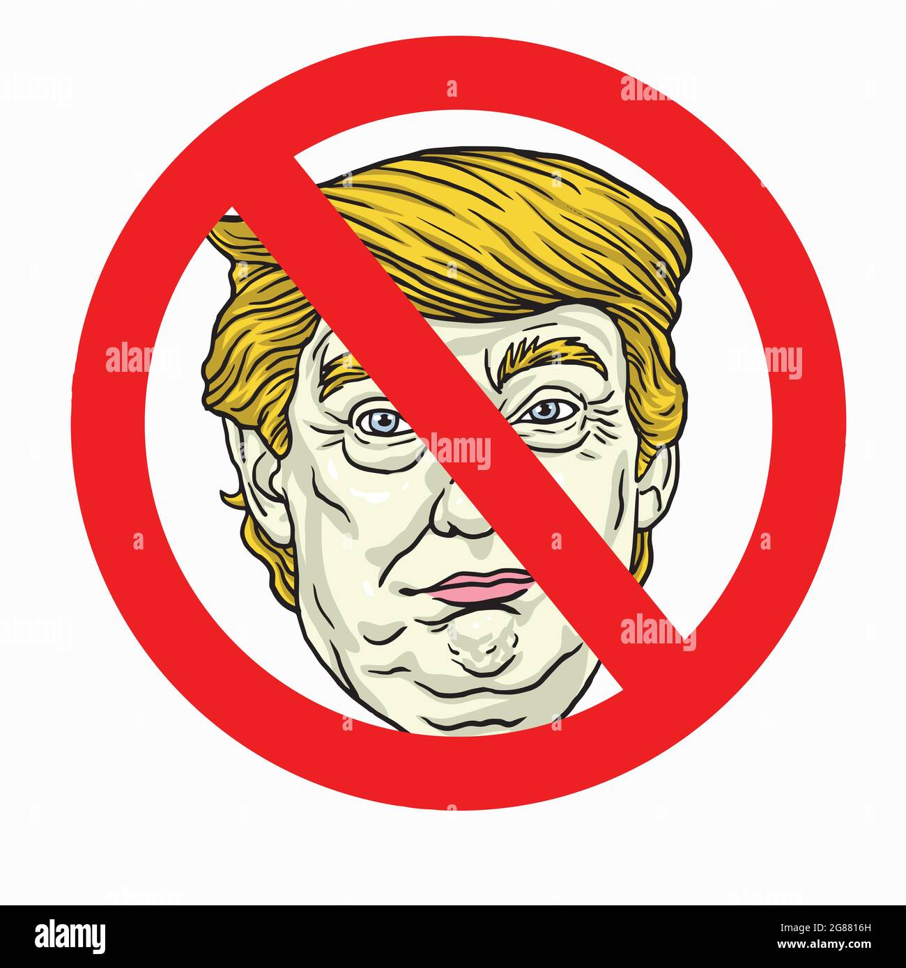 Anti Donald Trump Sign. Vector Poster  Illustration Stock Vector