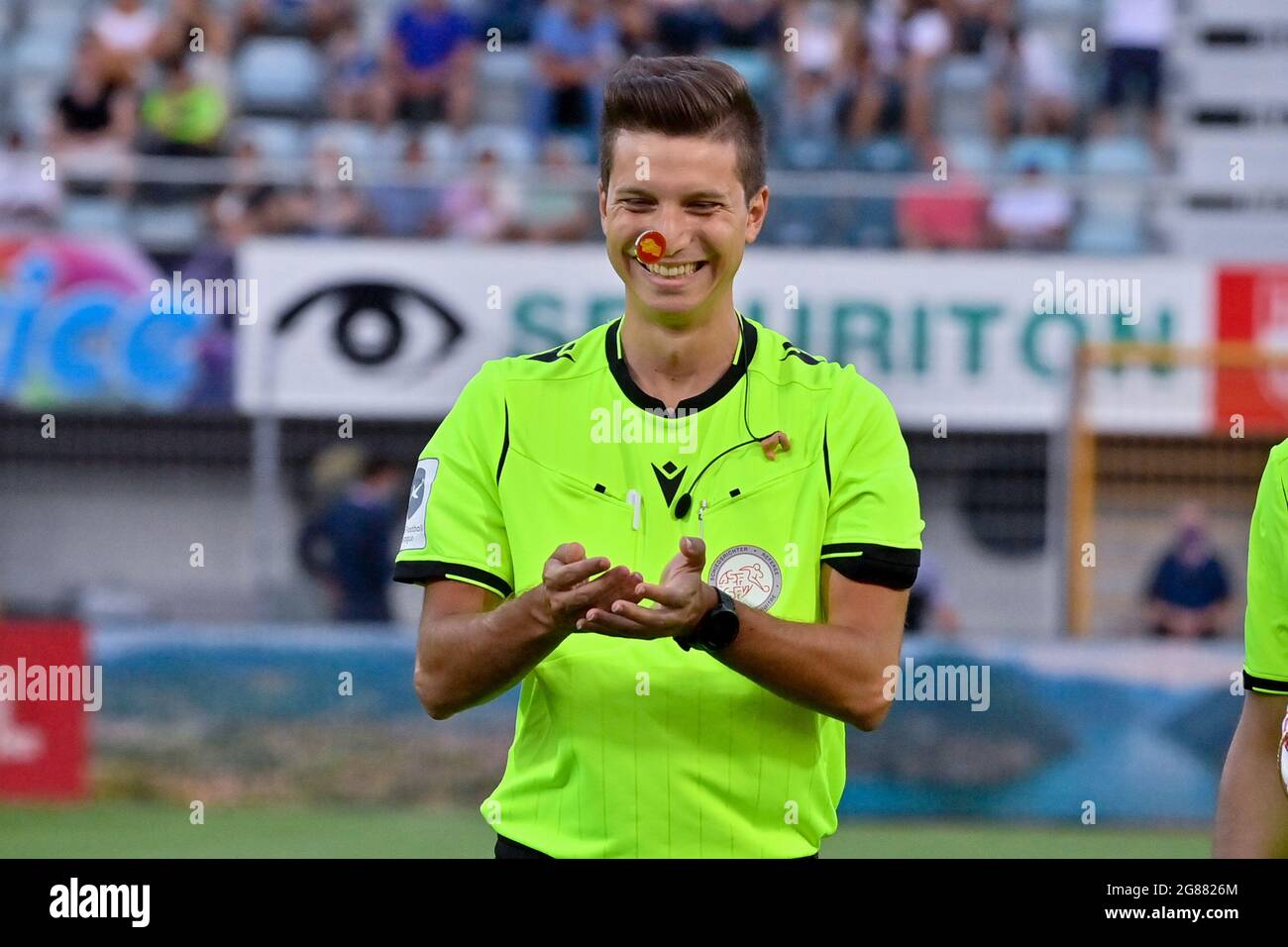Lugano Switzerland 17th July 21 Referee Mr Luca Piccolo During The Friendly Match Between Fc Lugano And Fc Internazionale At Cornaredo Stadium In Lugano Switzerland Credit Spp Sport Press Photo Alamy Live
