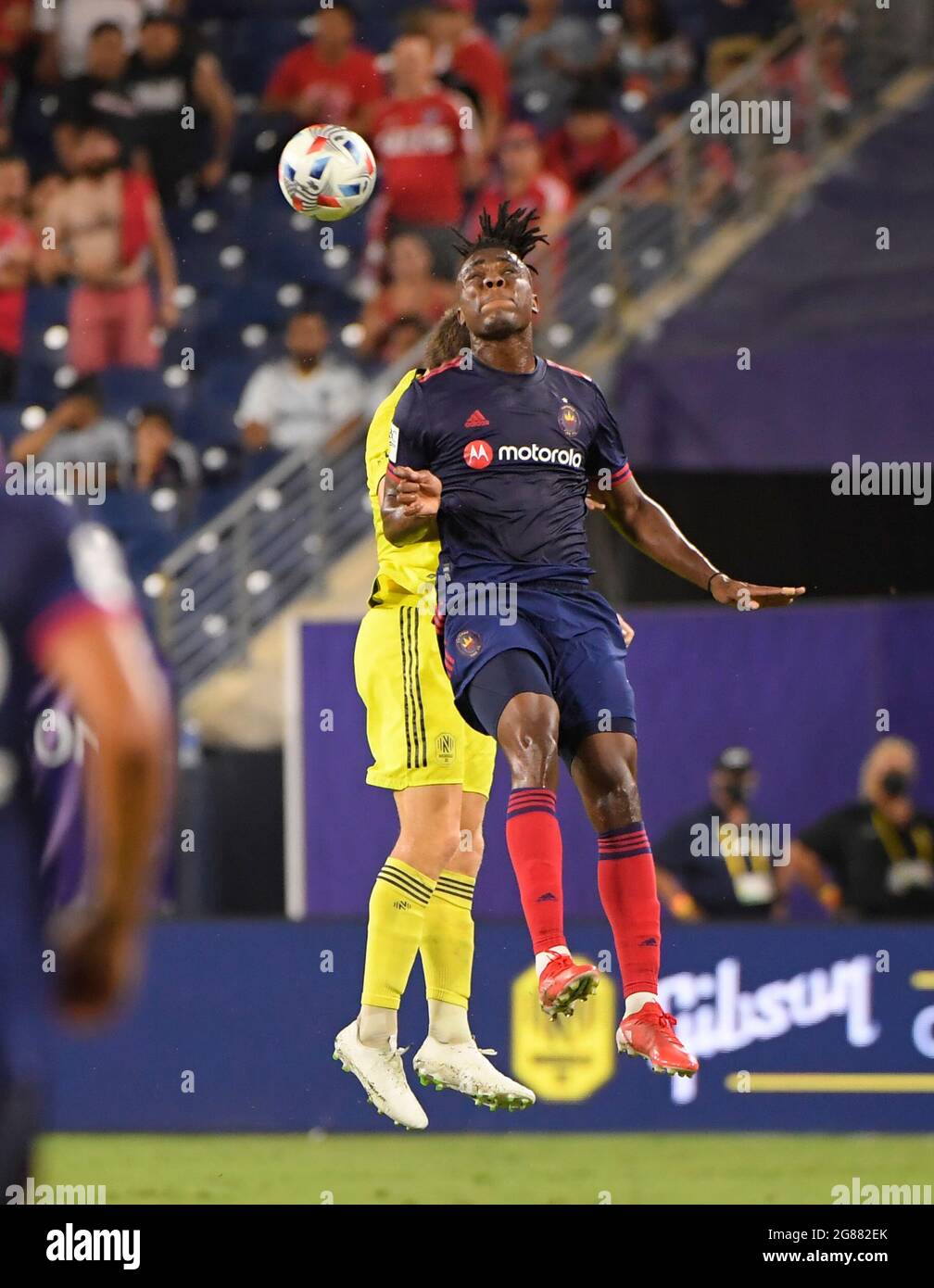 July 17, 2021: during the second half of an MLS game between Chicago Fire FC and Nashville SC at Nissan Stadium in Nashville TN Steve Roberts/CSM Stock Photo