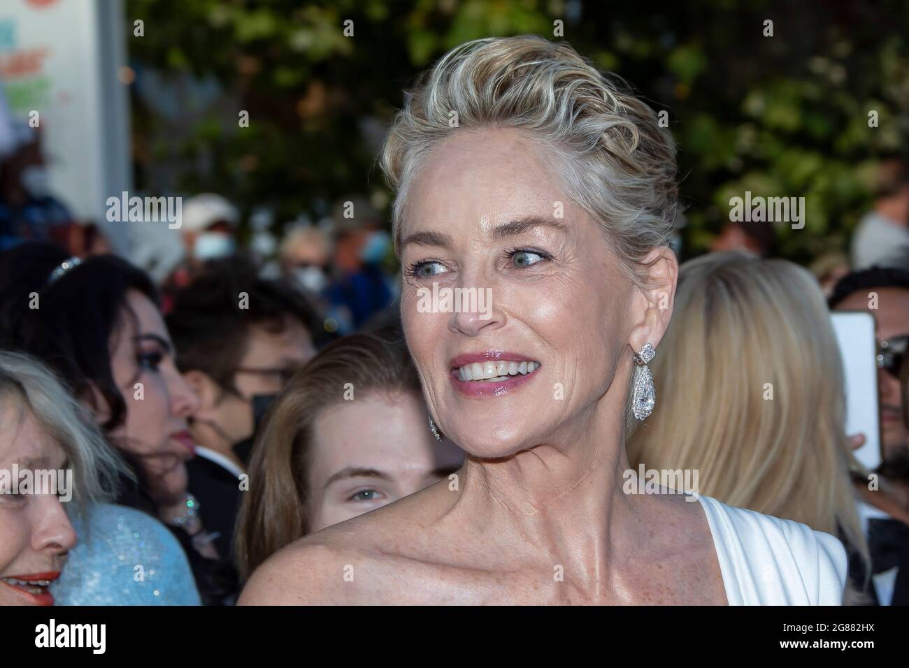 Cannes, France. 17th July, 2021. Sharon Stone attends the final screening of 'OSS 117: From Africa With Love' and closing ceremony Credit: Imagespace/Alamy Live News Stock Photo