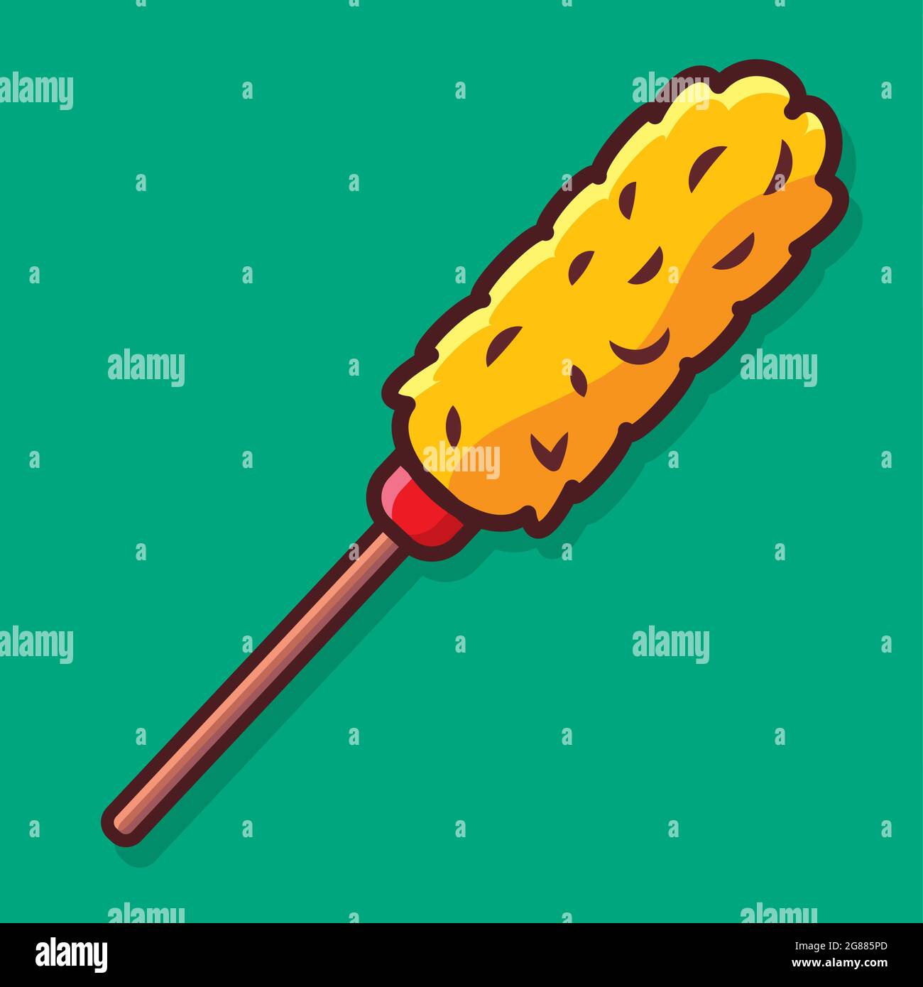 feather duster isolated vector illustration in flat style Stock Vector