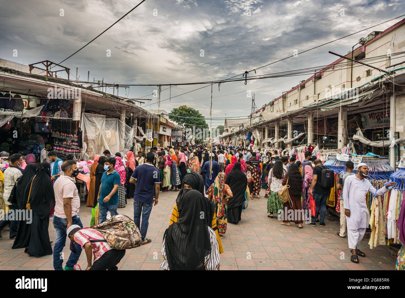 Dhaka, Bangladesh. 17th July, 2021. Current scenario of New Market