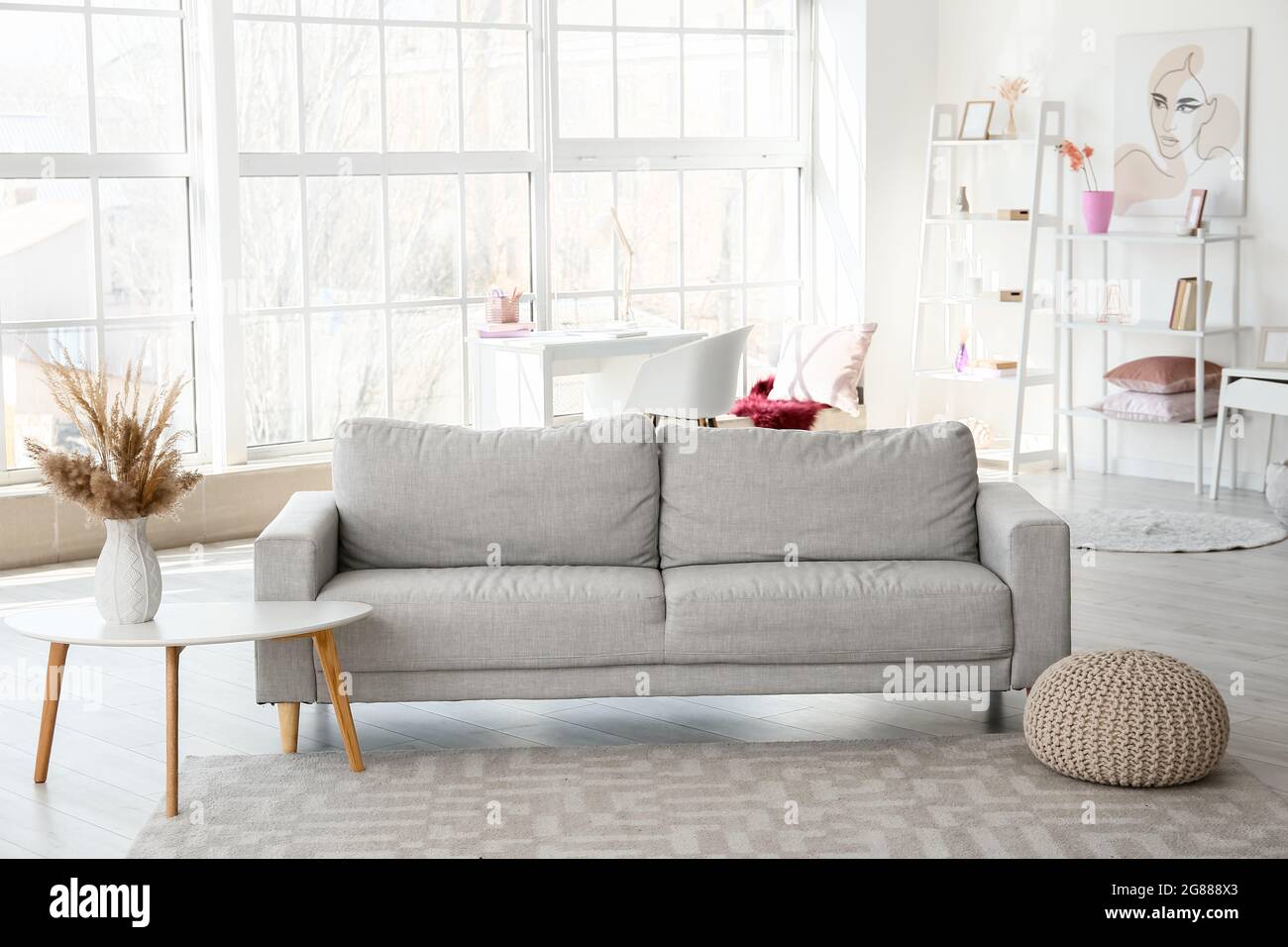 Interior of stylish living room Stock Photo - Alamy