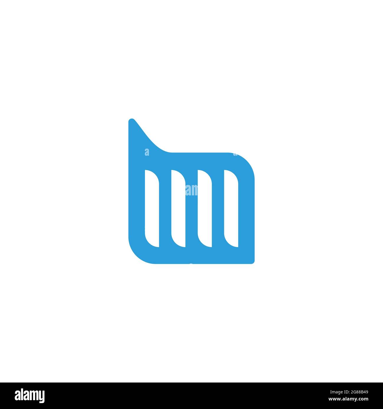 letter b cute stripes geometric logo vector Stock Vector