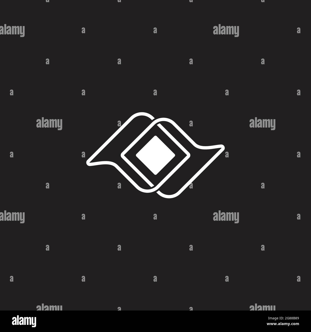 linked bubble talk geometric line design logo vector Stock Vector