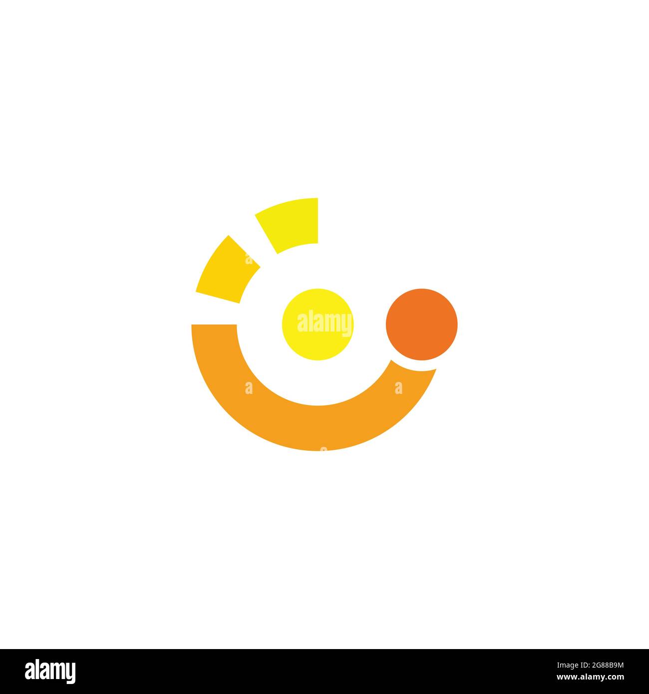 smile circle motion arrows process symbol logo vector Stock Vector