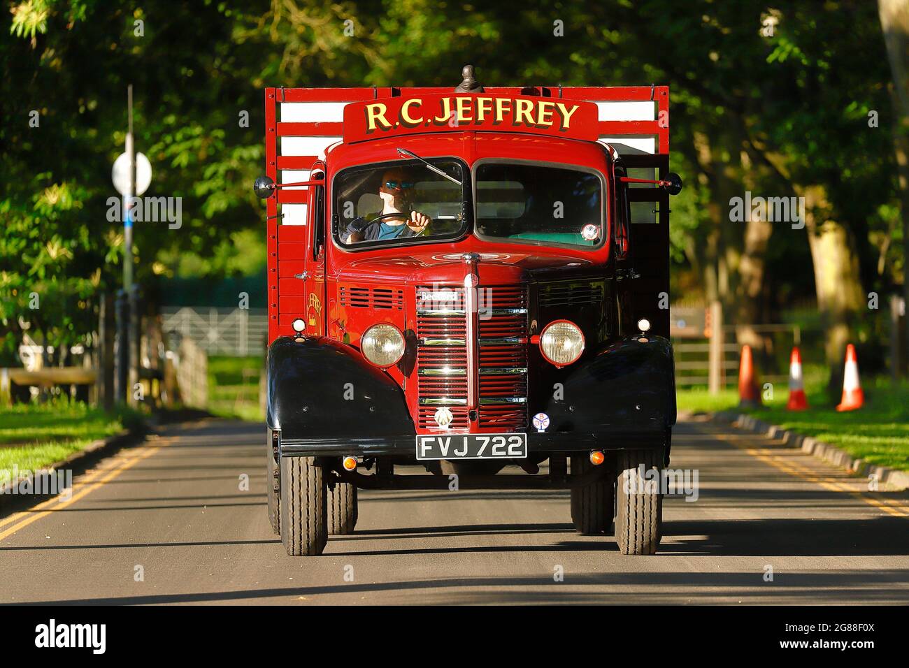 A vintage commercial truck on The Avenue at Temple Newsam in Leeds