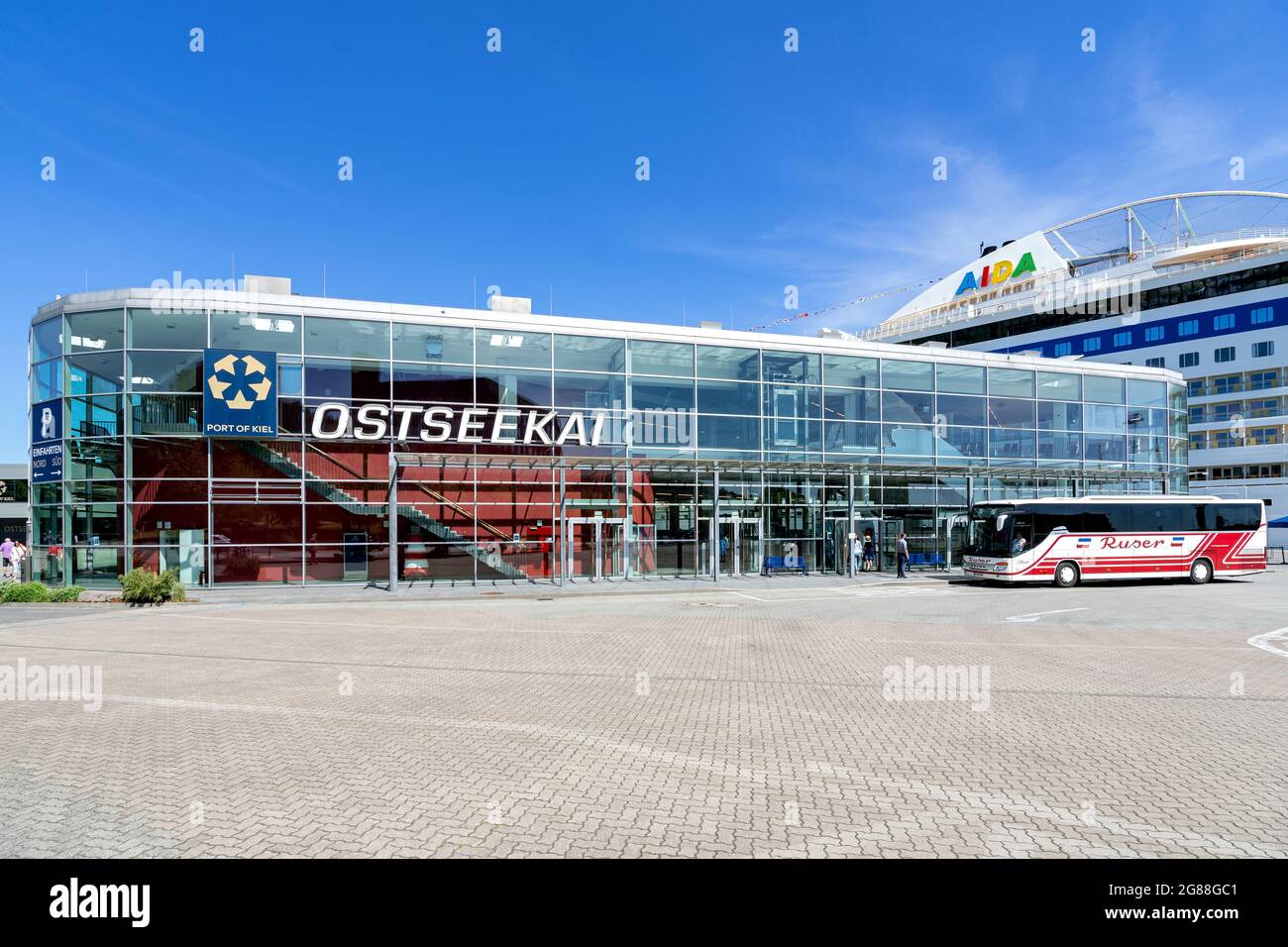 Ostseekai cruise terminal in Kiel, Germany Stock Photo