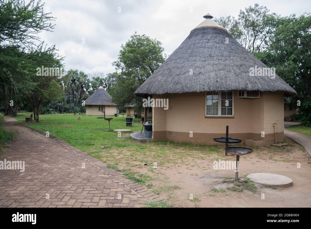 Kruger National Park, South Africa April 4 2021: EA3U 3 bed rustic huts ...