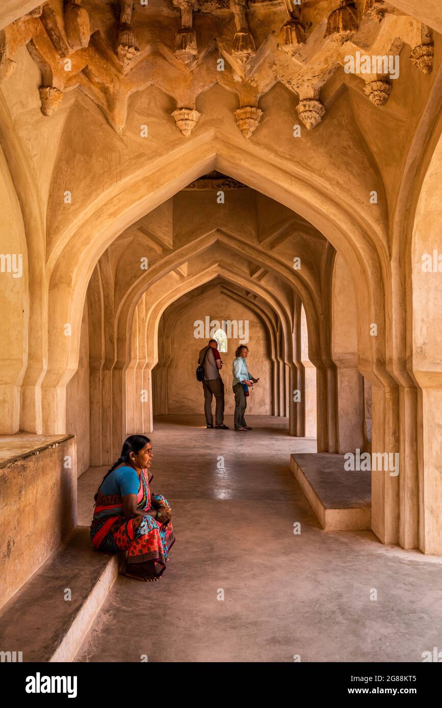 Hampi, Karnataka, India - January 14, 2020 : Queens bath structure of ...