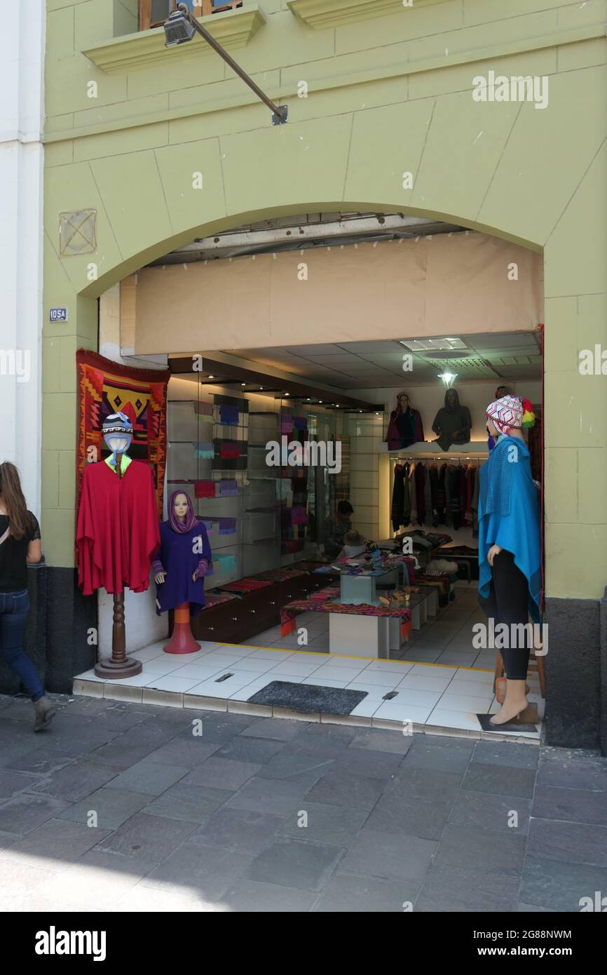 clothes shop in Arequipa Peru Stock Photo - Alamy