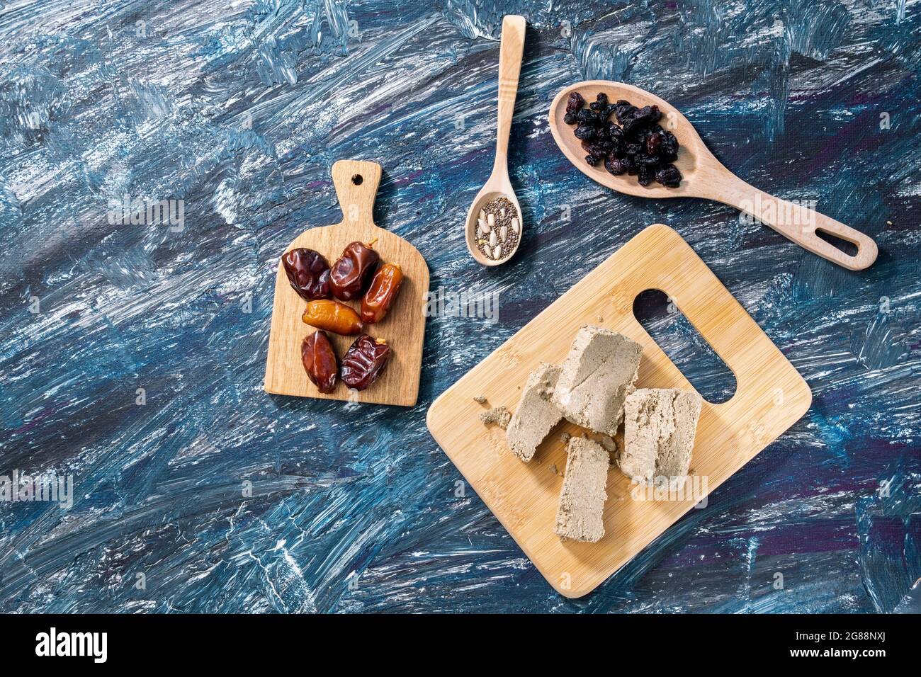 Halva of sunflower seeds. Traditional Middle Eastern sweets. Jewish