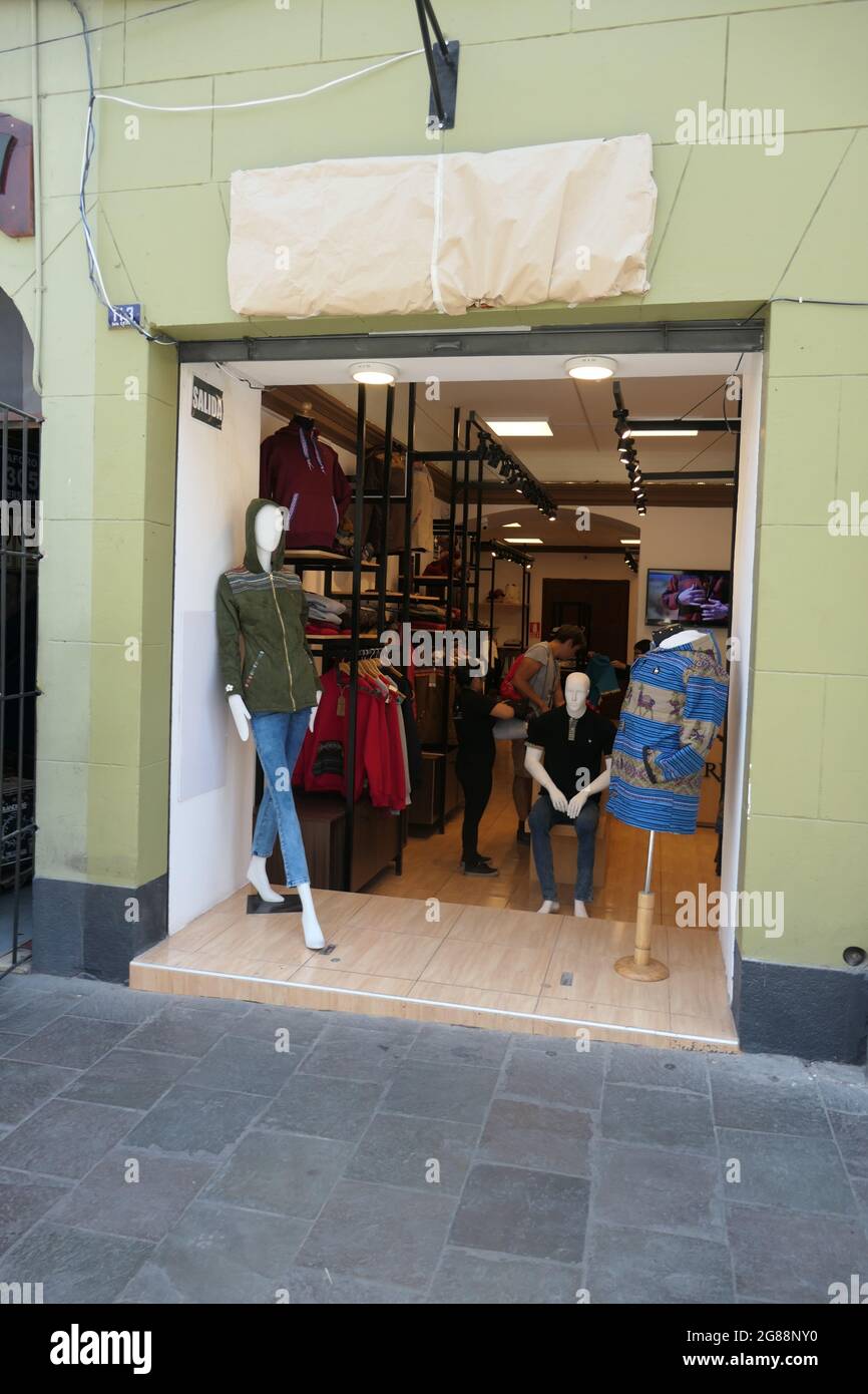 clothes shop in Arequipa Peru Stock Photo - Alamy
