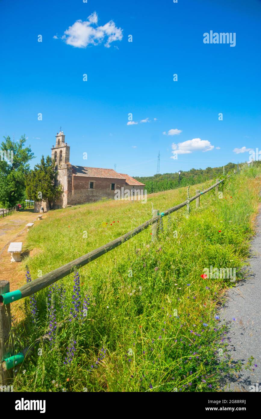 Church. Siguero, Segovia province, Castilla Leon, Spain. Stock Photo