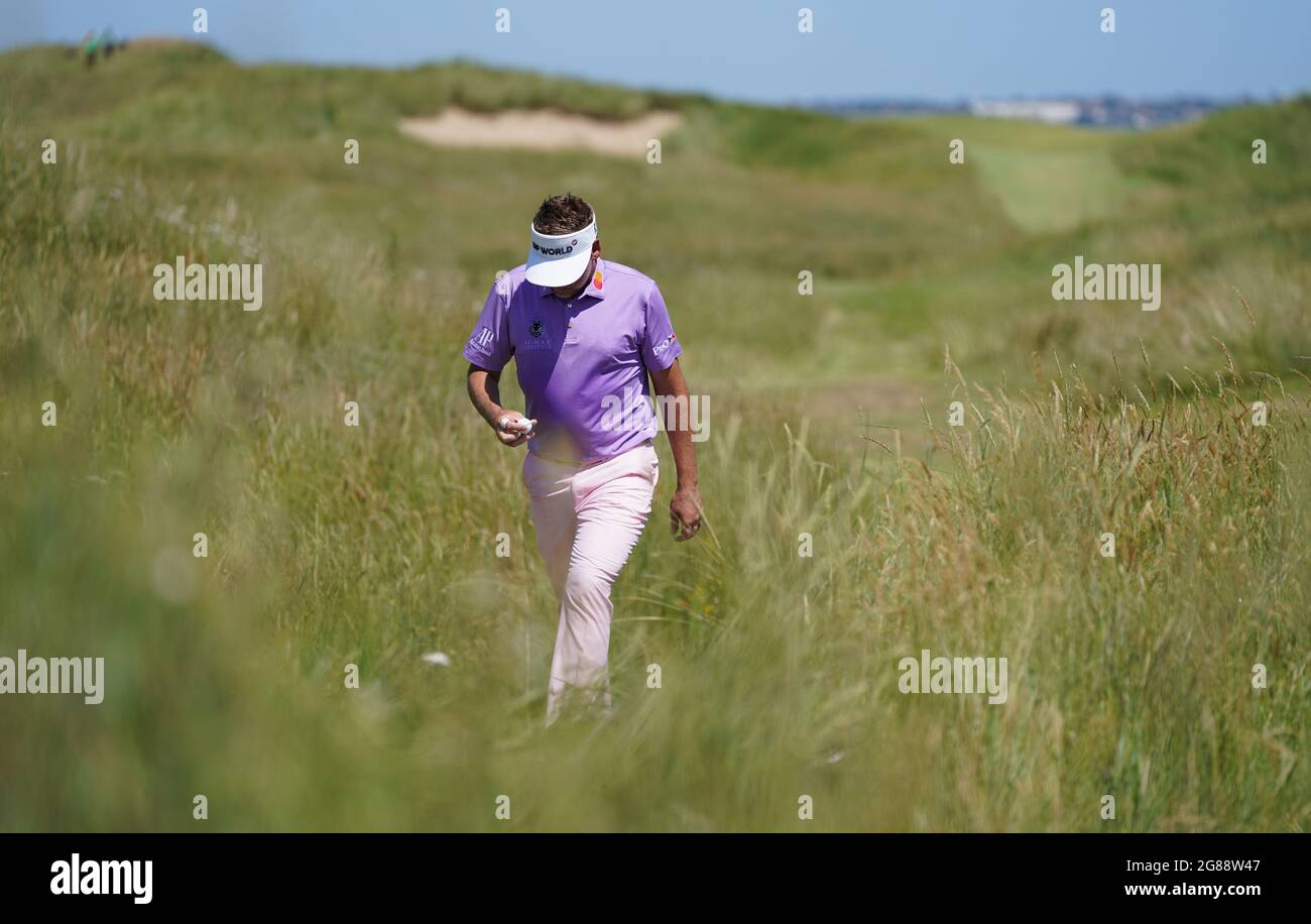 England's Ian Poulter walking to the 7th tee during day ...