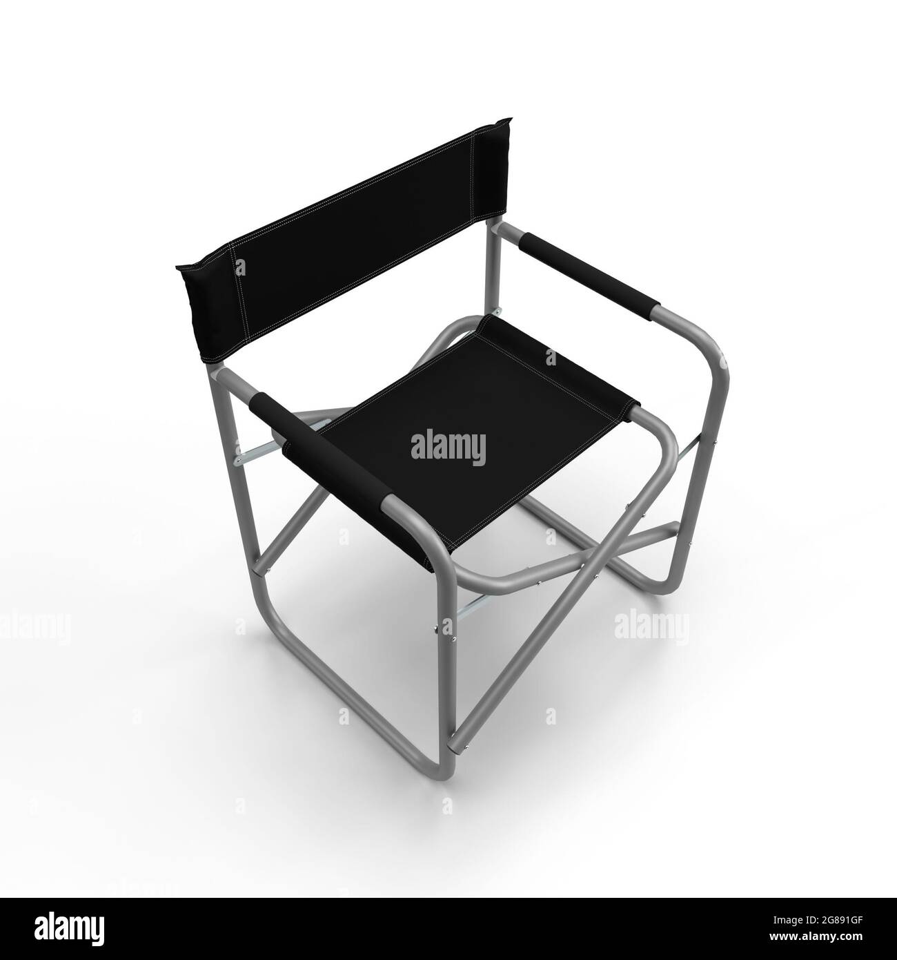 Directors Chair 3d render of an aluminum constructed folding directors